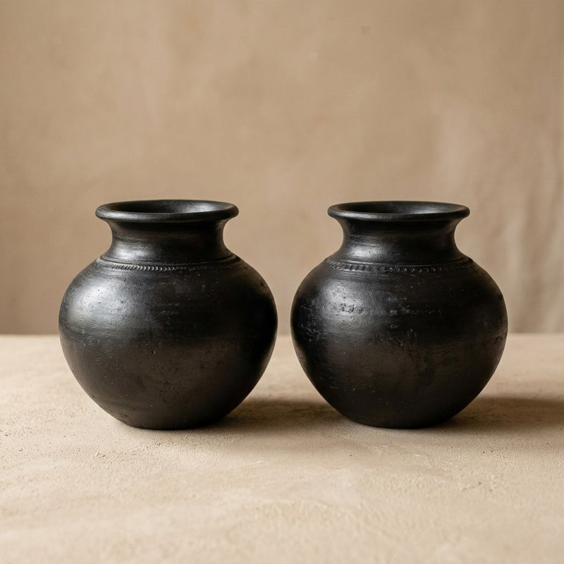 Black Clay Kalash Pair — main view