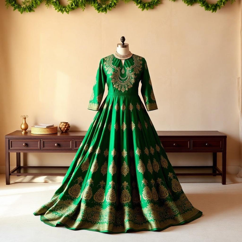 Silk anarkali festival set