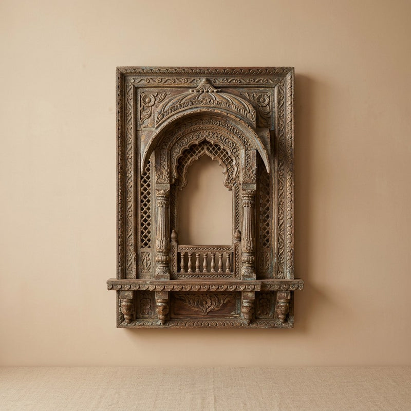 Carved Jharokha Wall Frame — main view